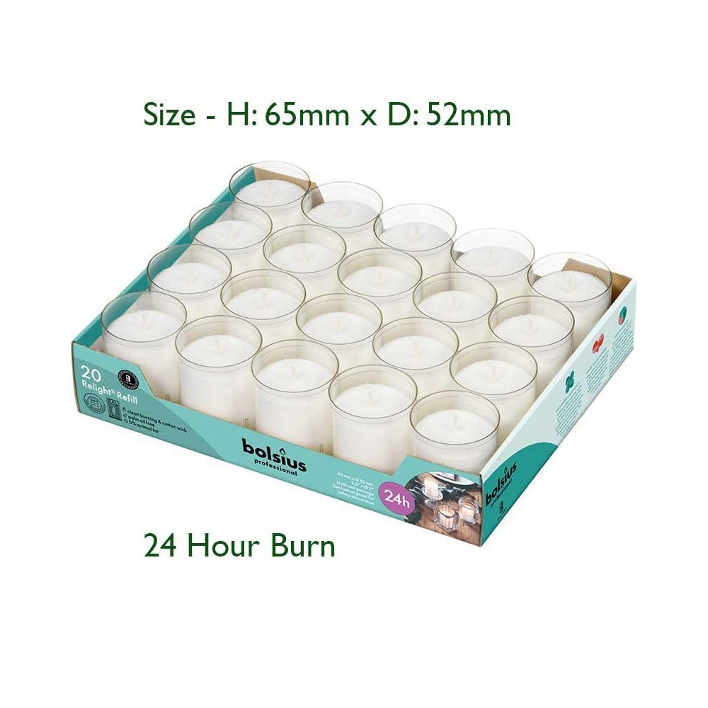 CANDELA LUNGA DURATA 24H WHITE